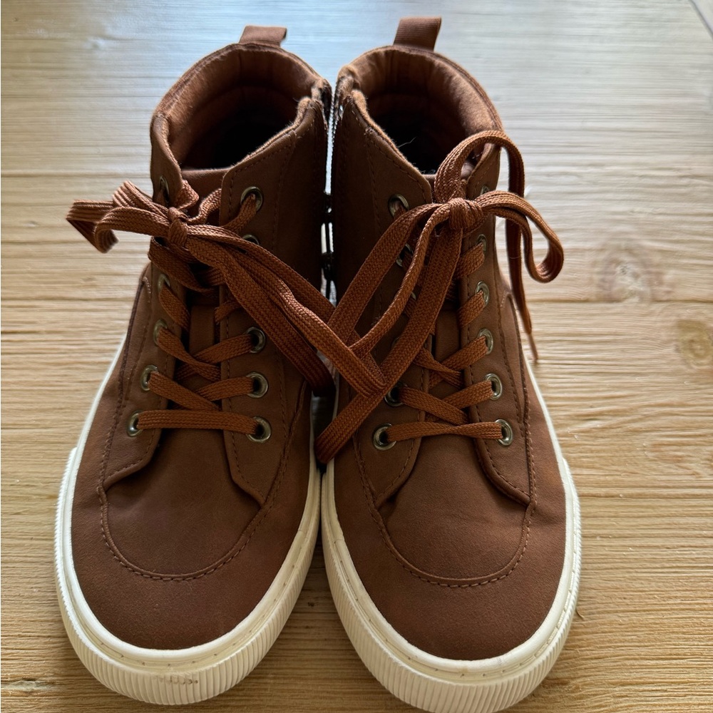 Brown High-Top Sneakers